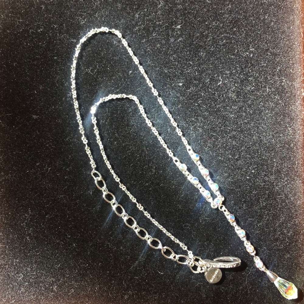 Givenchy silver crystal necklace